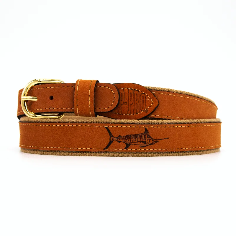 Fishing line knot case-Zep Pro - Leather Buff Marlin Belt