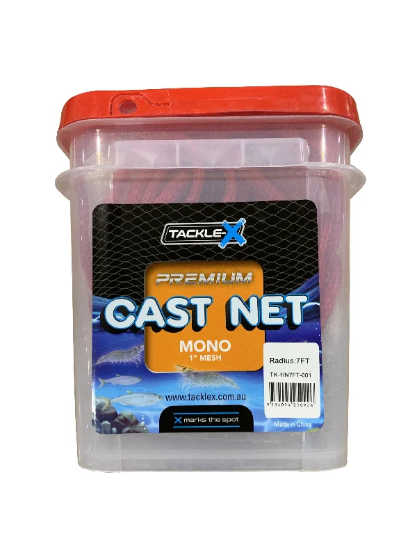 Fishing line knot case-Tackle-X Premium 1in Mono Cast Nets