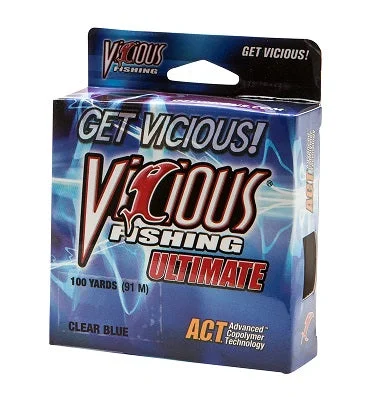 Fishing line twist tray-Vicious Ultimate Clear/Blue Mono 100yd 14lb