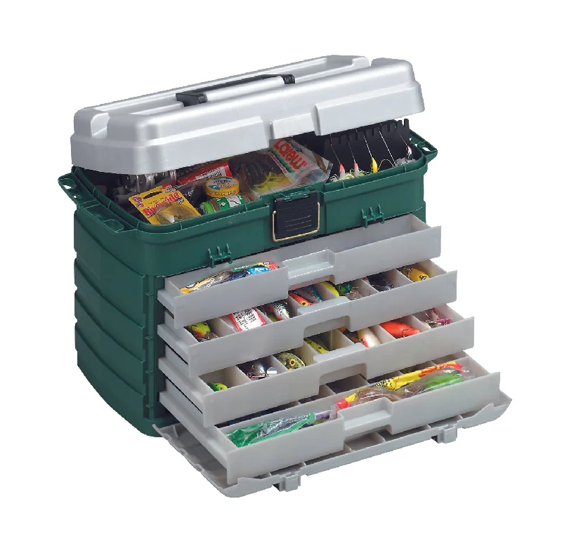 Fishing bait shaping clamp-Plano 4-Drawer Tackle Box