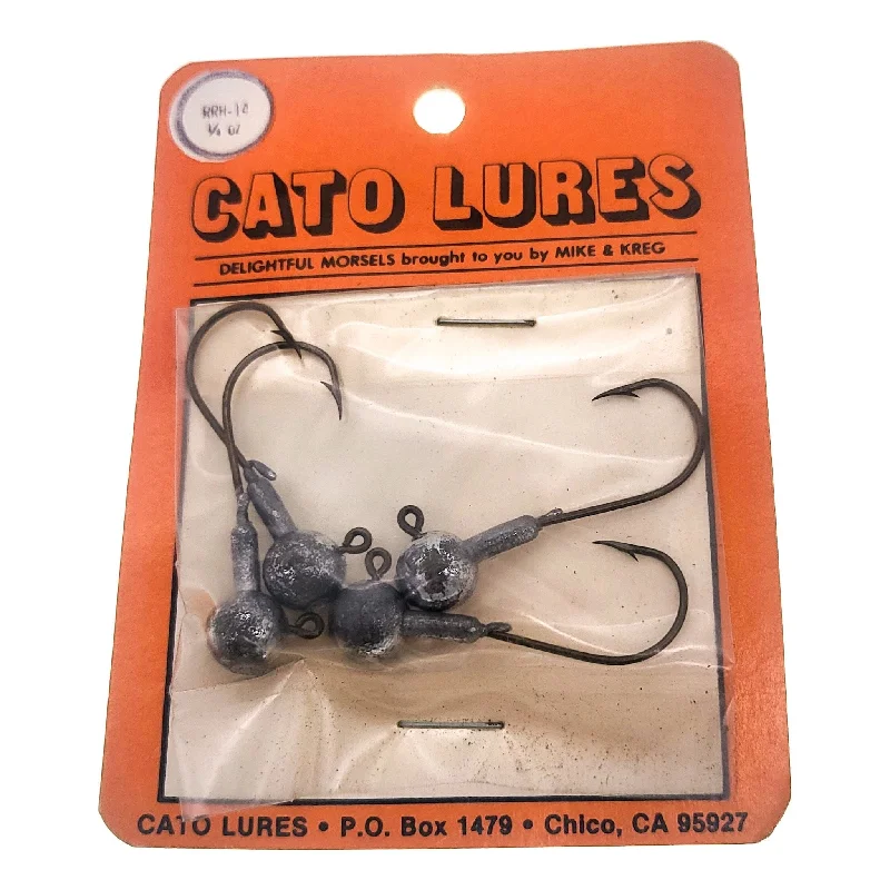 Fishing hook angle case-Cato Lures Round JigHeads 1/4 Oz Qty 4 Unpainted