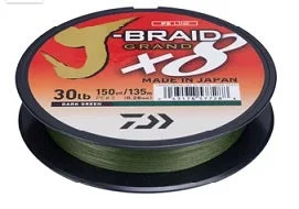 Fishing tackle slim tray-Daiwa J-Braid Grand 8X 150yd 30lb Dark Green