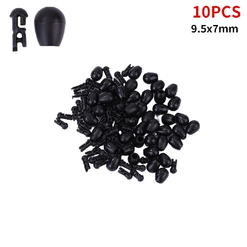 10pcs Black 9.5x7mm