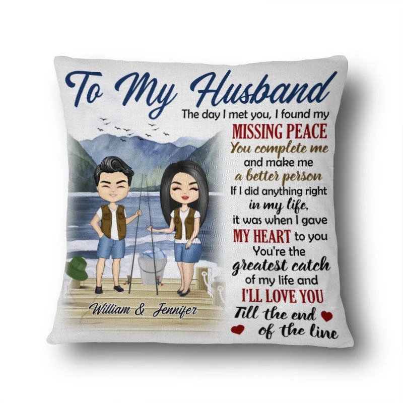 Fishing rod fixed tray-You're The Greatest Catch Of My Life - Gift Fishing Couple - Gift For Couple - Personalized Custom Pillow