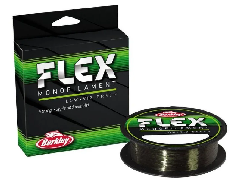 Fishing reel tension clamp-Berkley Flex Mono Fishing Line Low-Vis Green - 300m Spool - All Breaking Strains