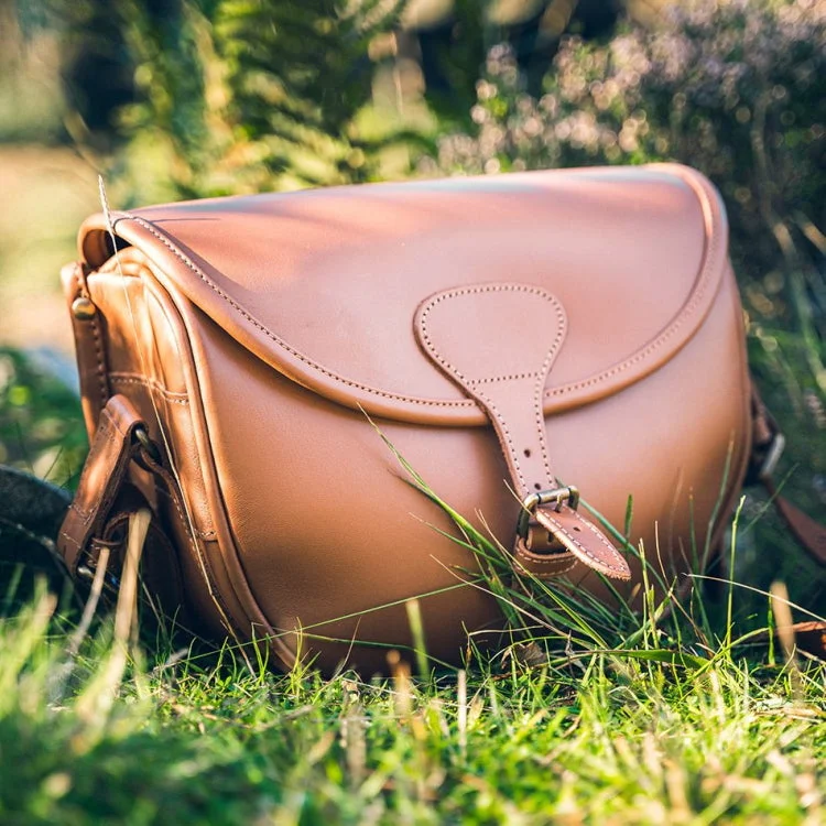 Fishing tackle utility tray-Jack Pyke Leather Cartridge Bag - Tan