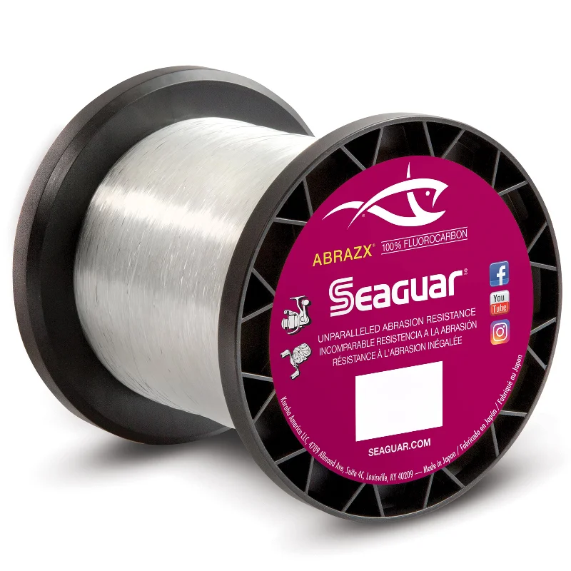 Fishing reel line clamp-Seaguar AbrazX Fluorocarbon Fishing Line 1000 Yards