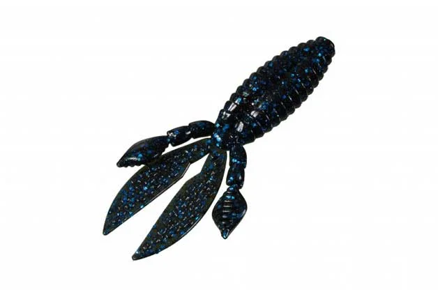 Fishing hook crimp clamp-Strike King Rodent 3in 8ct Black Blue Flake