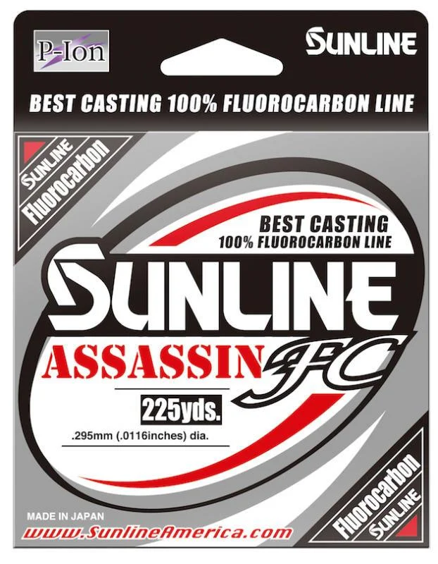 Fishing rod angle clamp-Sunline Assassin FC Fluorocarbon 225 Yards