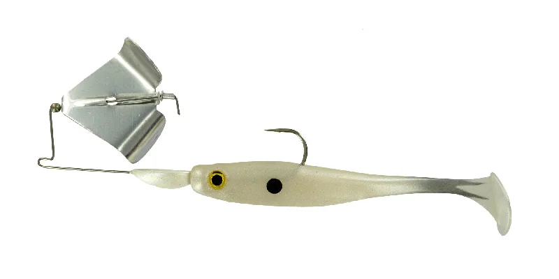 Fishing bait drying tray-Big Bite Suicide Shad Buzzbait 3/8oz w/spare Silver Blade/Pearl