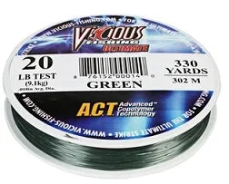 Fishing hook crimp tray-Vicious Ultimate LoVis Green Mono 330yd 14lb