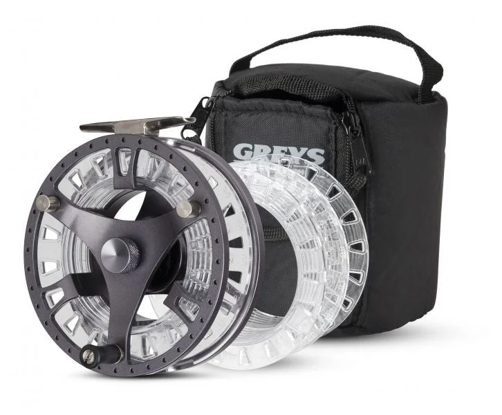 Fishing reel spool clamp-Greys GTS700 Cassette Fly Reel 5/6/7 with FREE John Norris P3 Fly Line