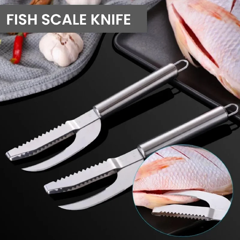 Fishing tackle portable tray-ScaleSniper® 3 in 1: Cut, Scrape, Dip Fish Scale Knife