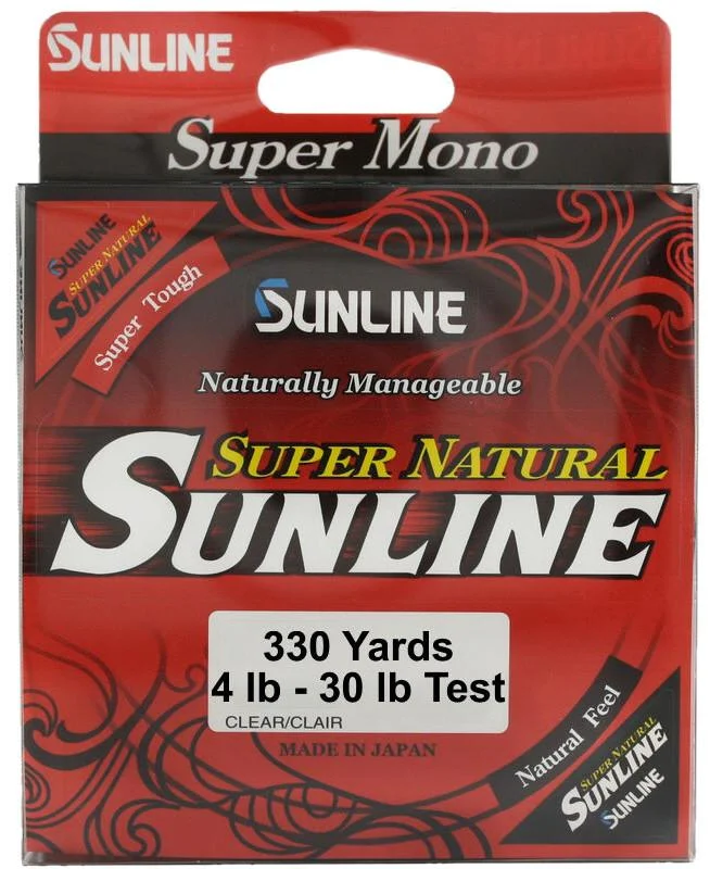 Fishing reel tension guide-Sunline Super Natural Clear Monofilament 330 Yards