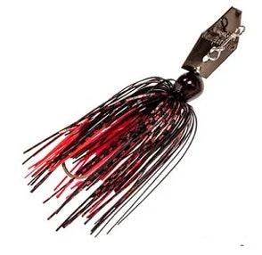 Fishing line knot clamp-Z-MAN Chatterbait 3/8oz Black/Red