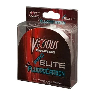 Fishing bait chilling clamp-Vicious Pro Elite Fluorocarbon Clear 200yd 8lb