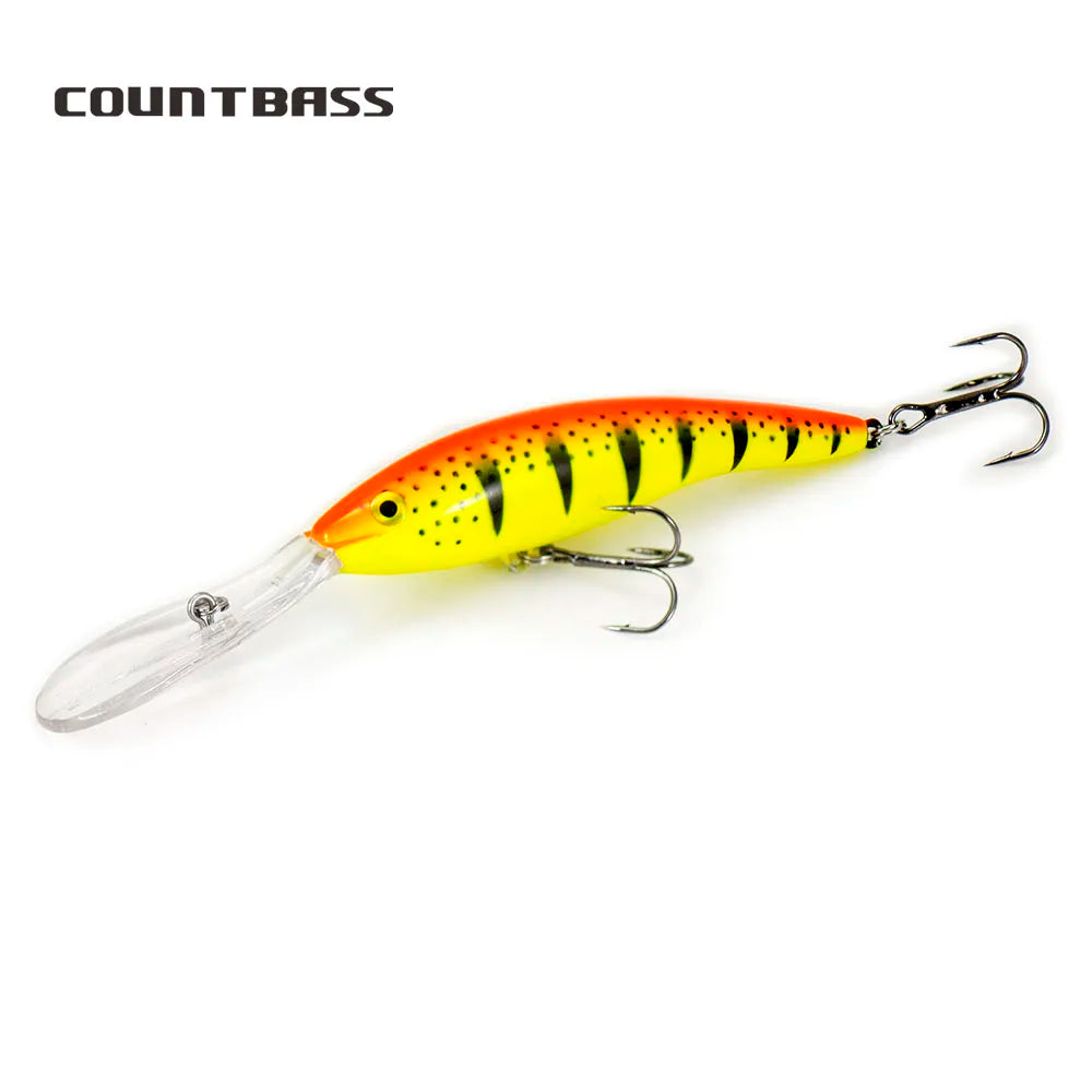 Fishing rod pivot clamp-90mm 14.6g Countbass Deep Tail Wobbler La Peche Au Leurre Floating Diving Depth 6M Crankbait Chatterbait Fishing Lures Hard bait