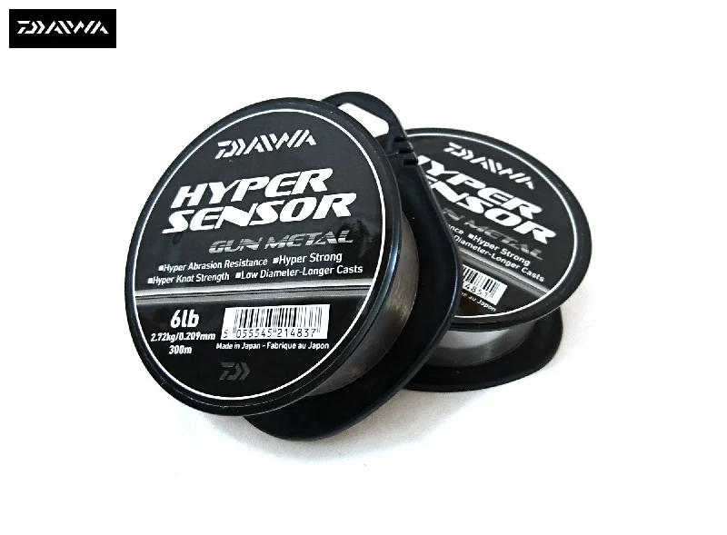 Fishing bait pressing tray-Daiwa Hyper Sensor Gun Metal Monofil Fishing Line 300m Spool - All Sizes