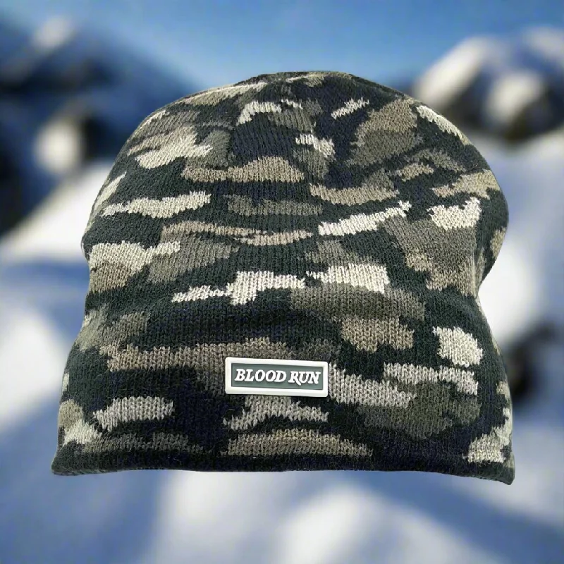 Fishing bait pressing clamp-MEN'S CAMO FISHING BEANIE