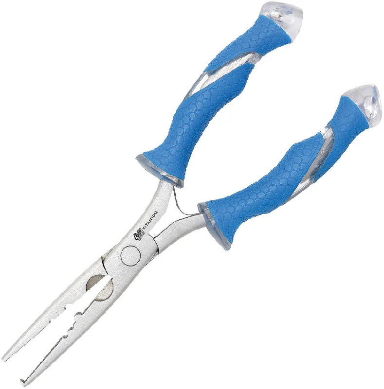 Fishing rod fixed clamp-Camillus Cuda Blue Stainless Plier/Ring Splitter Mono Cutter Titanium Wire 18112