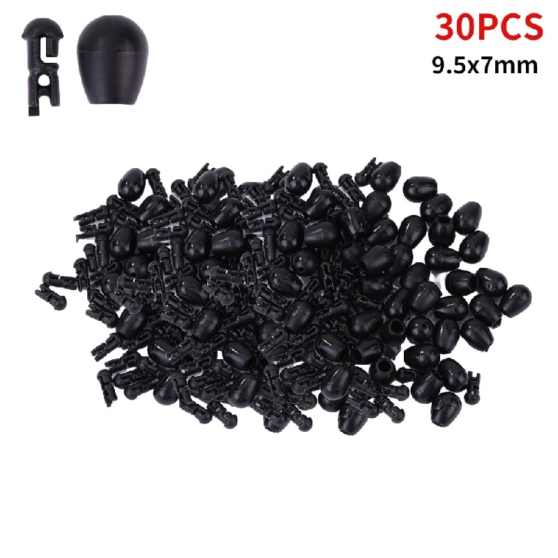 30pcs Black 9.5x7mm