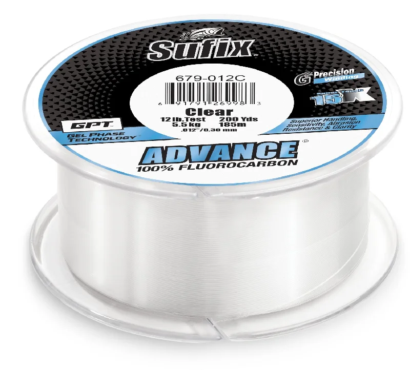 Fishing hook alignment tray-Sufix Advance Fluorocarbon Filler Spool 200 Yards