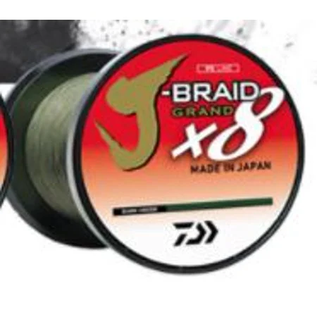 Fishing line knot tray-DAIWA JBGD8U20-150DG-LC J-Braid X8 Grand 30Lb 150Yards Dark Green Fishing Line