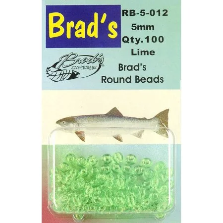 Fishing line braid clamp-Brad S Fishing Round Beads