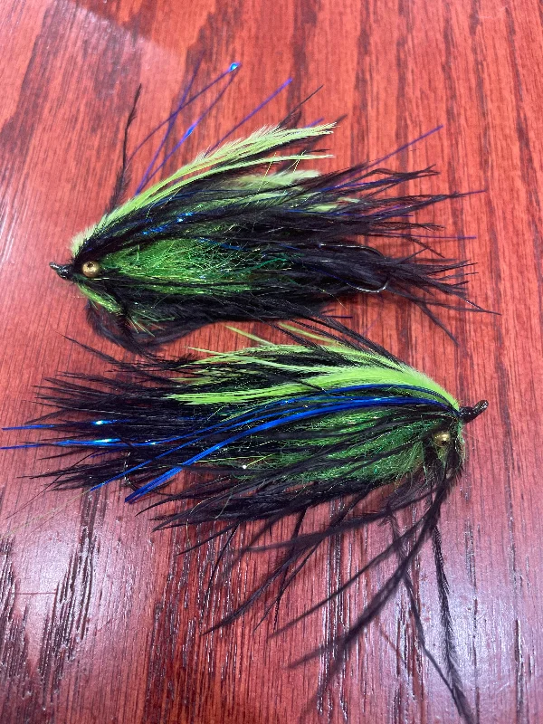 Black, Chartreuse and Blue Flash