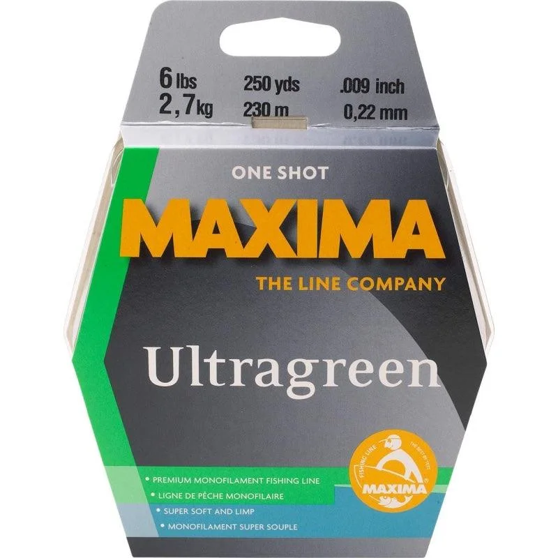 Fishing hook tension clamp-Maxima Ultragreen One Shot Fishing Line