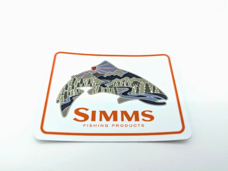 Fishing line splice clamp-Simms Troutscape Sticker