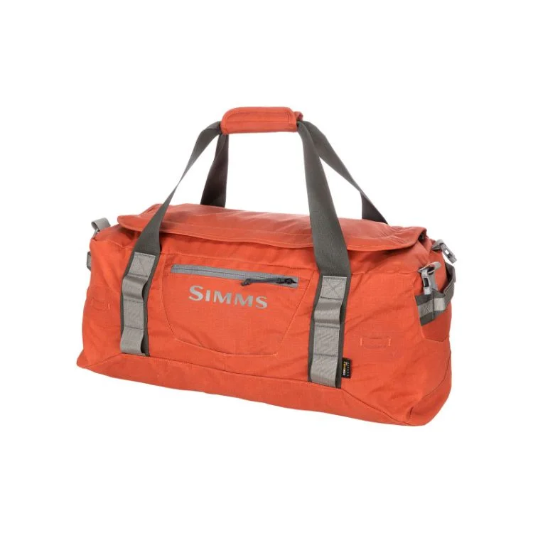 Fishing rod exhibit tray-Simms GTS Gear Duffel Bag - Orange