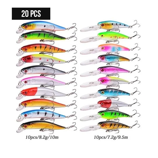 Fishing pliers jaw clamp-Fishing Lure Bundle Kit#1 20 PCS