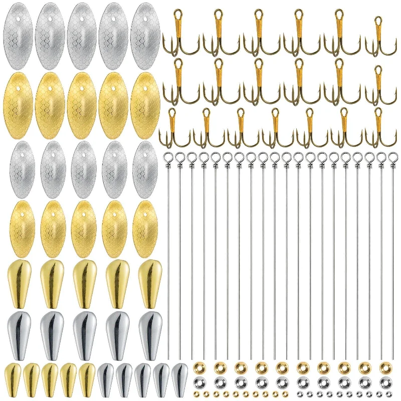 Fishing bait slicing clamp-Dr.Fish 120pcs Spinner Making Kit