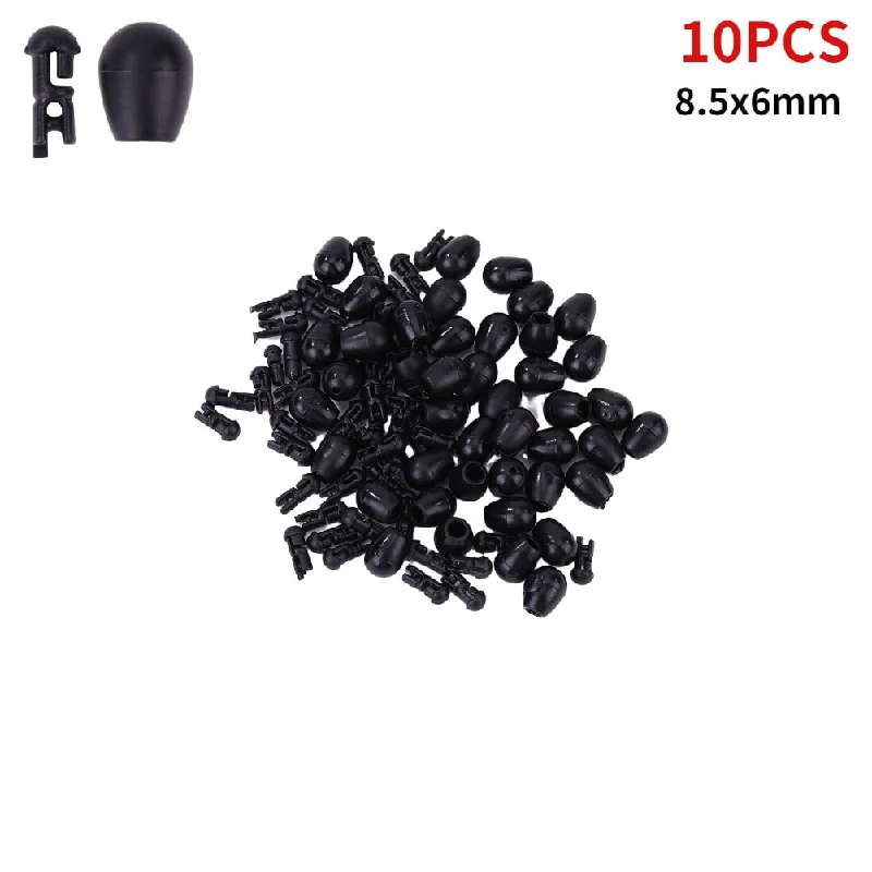 10pcs Black 8.5x6mm