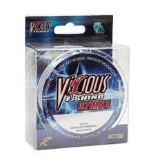 Fishing rod balance clamp-Vicious Ultimate Clear/Blue Mono 330yd 25lb