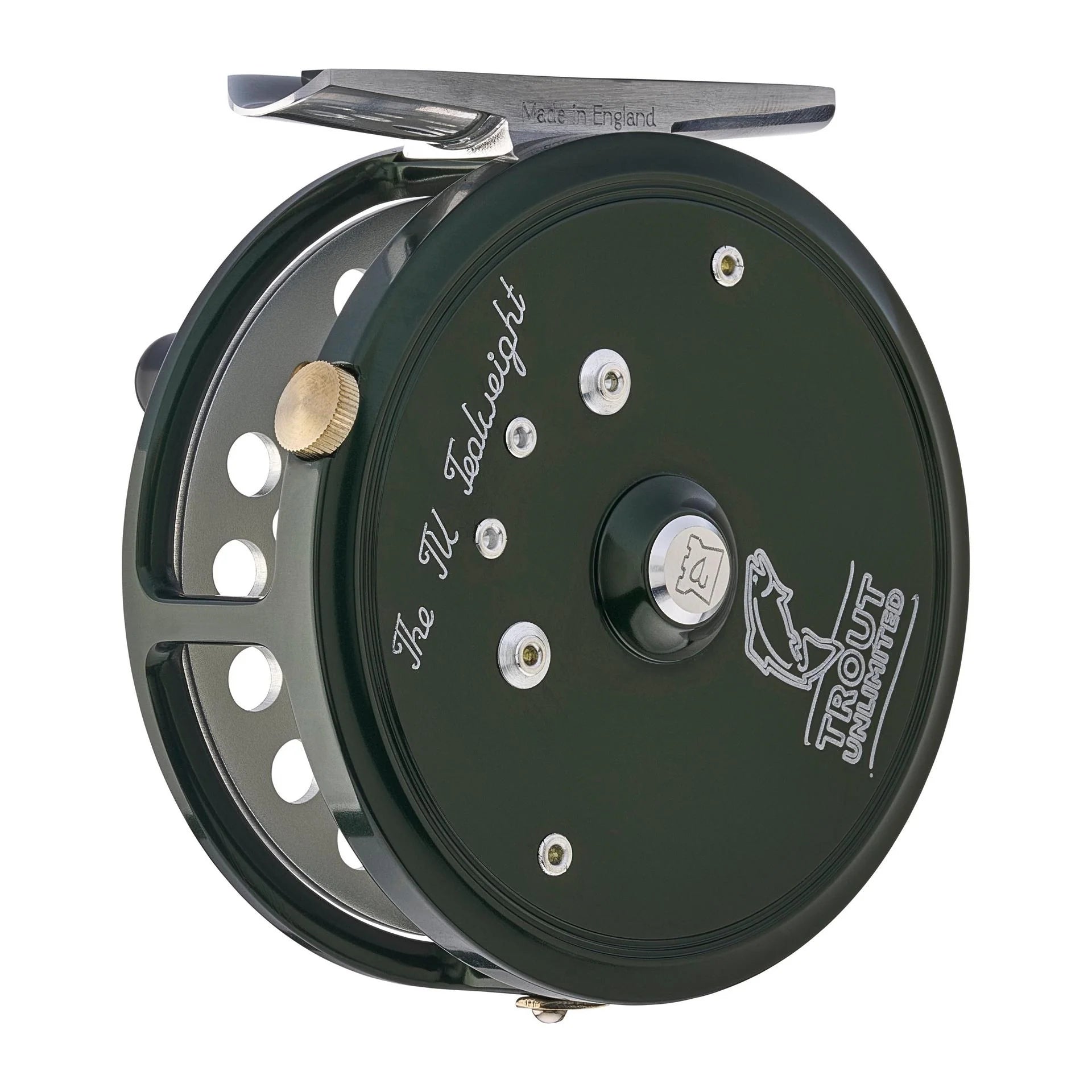 Fishing reel spool clamp-Hardy Limited Edition Trout Unlimited Tealweight Fly Reel