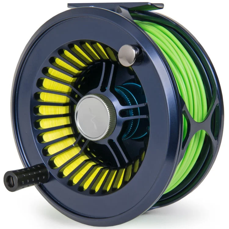 Fishing line knot clamp-Guideline Vosso HD Fly Reel - Dark Azur