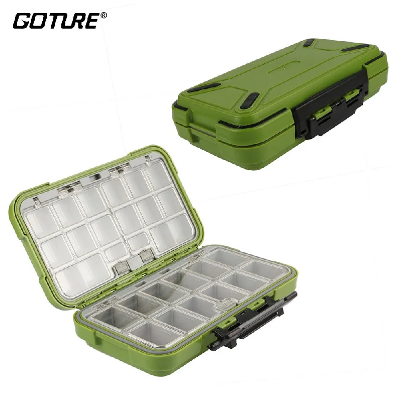 Fishing line knot case-Goture New Design Fishing Tackle Boxes Double Layer 30 Compartments Lure Fishing Box S/M/L Fly Fishing Tackle Boxes Accessories