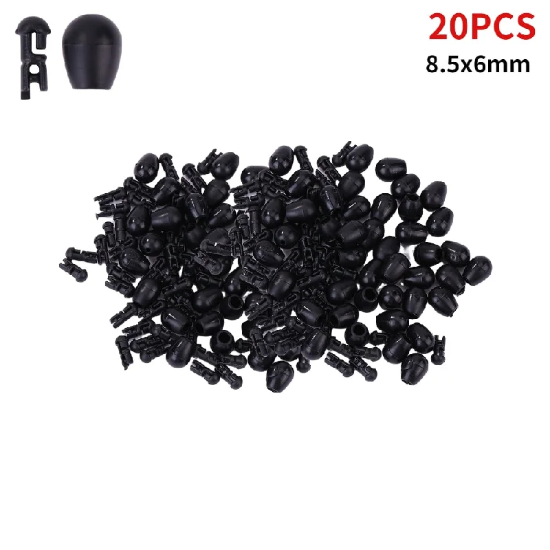 20pcs Black 8.5x6mm