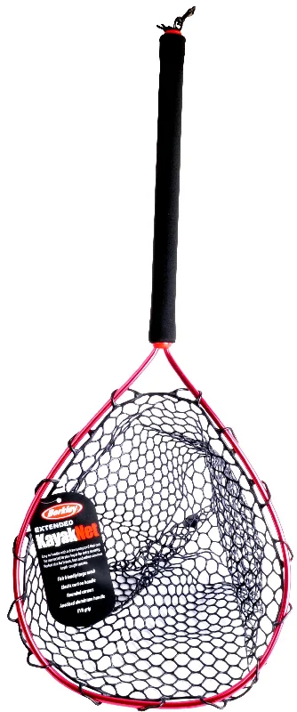 Fishing tackle slim clamp-Berkley Silicone Kayak Landing Net 35cm Extendable Handle