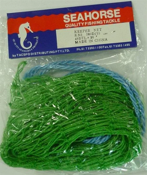 Fishing tackle portable tray-Seahorse Poly Green Keeper Nets