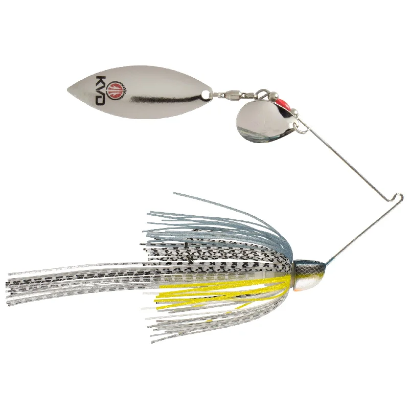 Fishing rod support stand-Strike King Finesse KVD Spinnerbait 3/8oz Chrome Sexy Shad