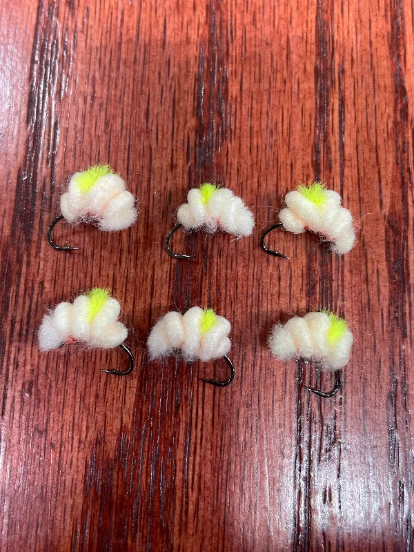 Fishing line twist tray-Sucker Spawn Fly - 6 Pack