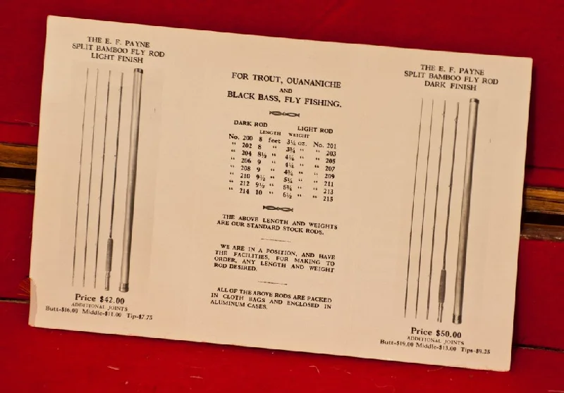 Fishing rod exhibit clamp-Payne Rod Co. Catalog Brochure