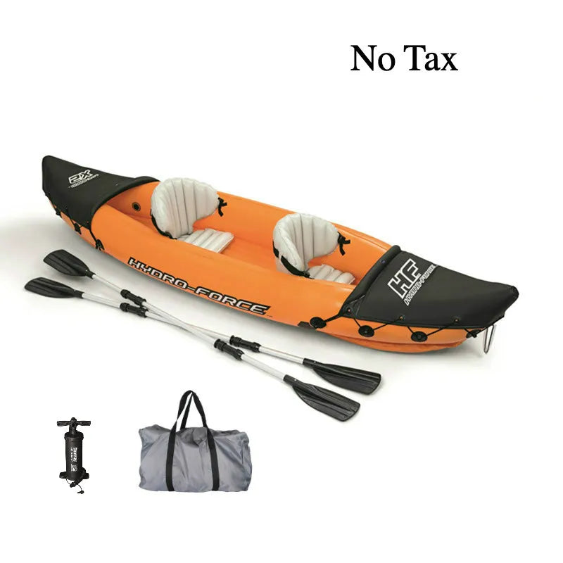 Fishing reel line clamp-Selfree-Inflatable Kayak Fishing Boat Portable Water Sport with Paddle Pump and Bag 2Persons Size 321X88 cm Orange 2023 Drop