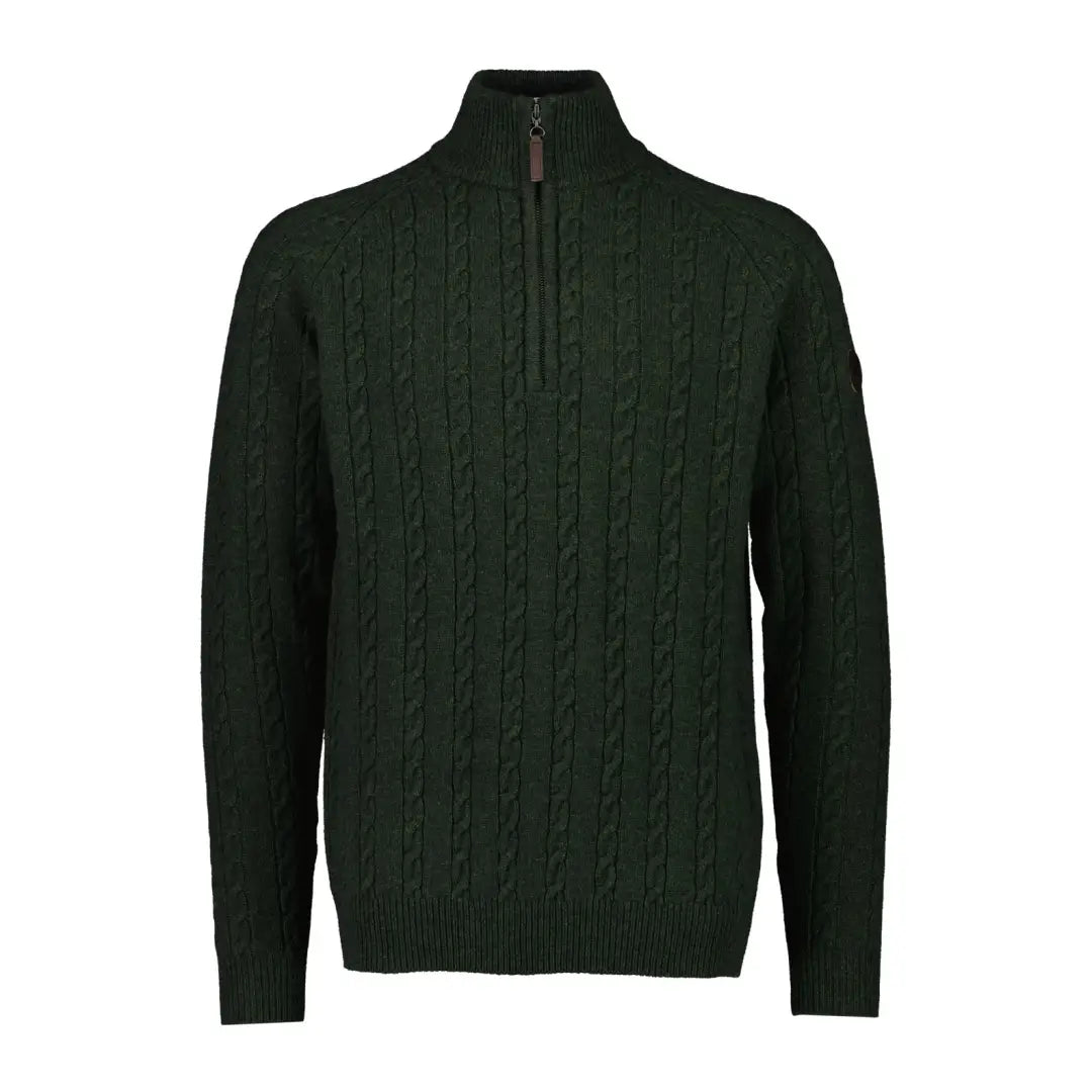 Fishing bait chilling tray-Swanndri Doncaster Cable Knit 1/4 Zip Jumper