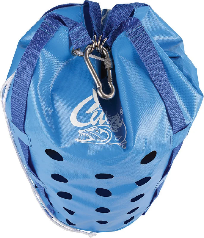 Fishing line knot clamp-Camillus Cuda Fishing 5 Gallon Blue Chum Bait Boat Bag 23022