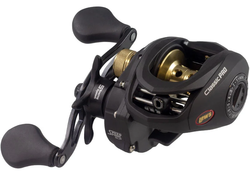 Fishing rod exhibit stand-Lews Classic Pro Baitcast Reel 5BB 7.5:1