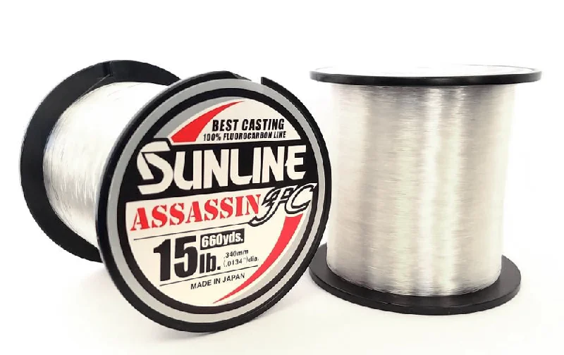 Fishing reel spool guide-Sunline Assassin FC Fluorocarbon Line Clear 660 Yards